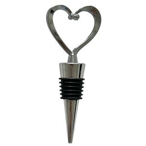 Heart-Shaped Silver Wine Stopper